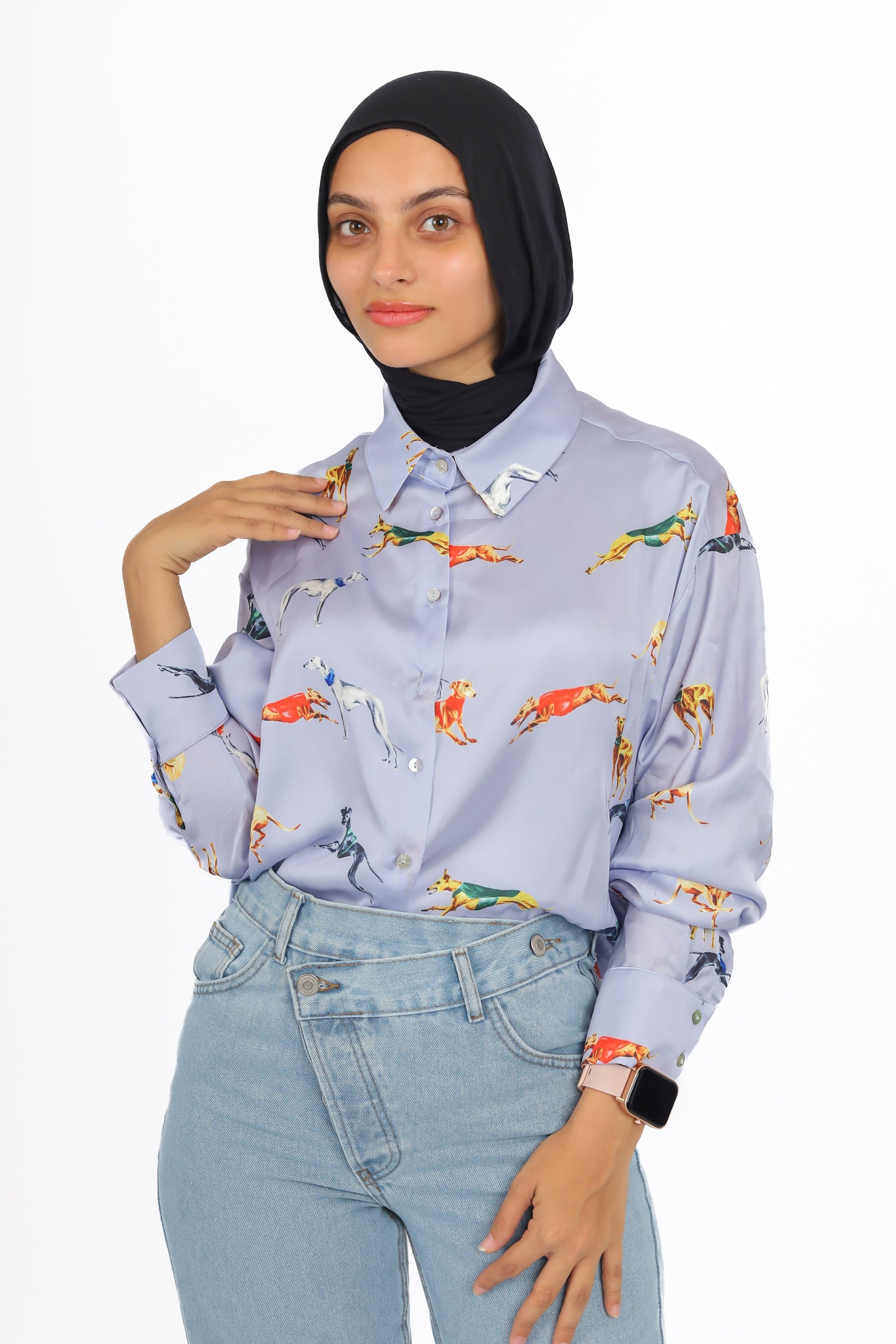 shirt satin animals