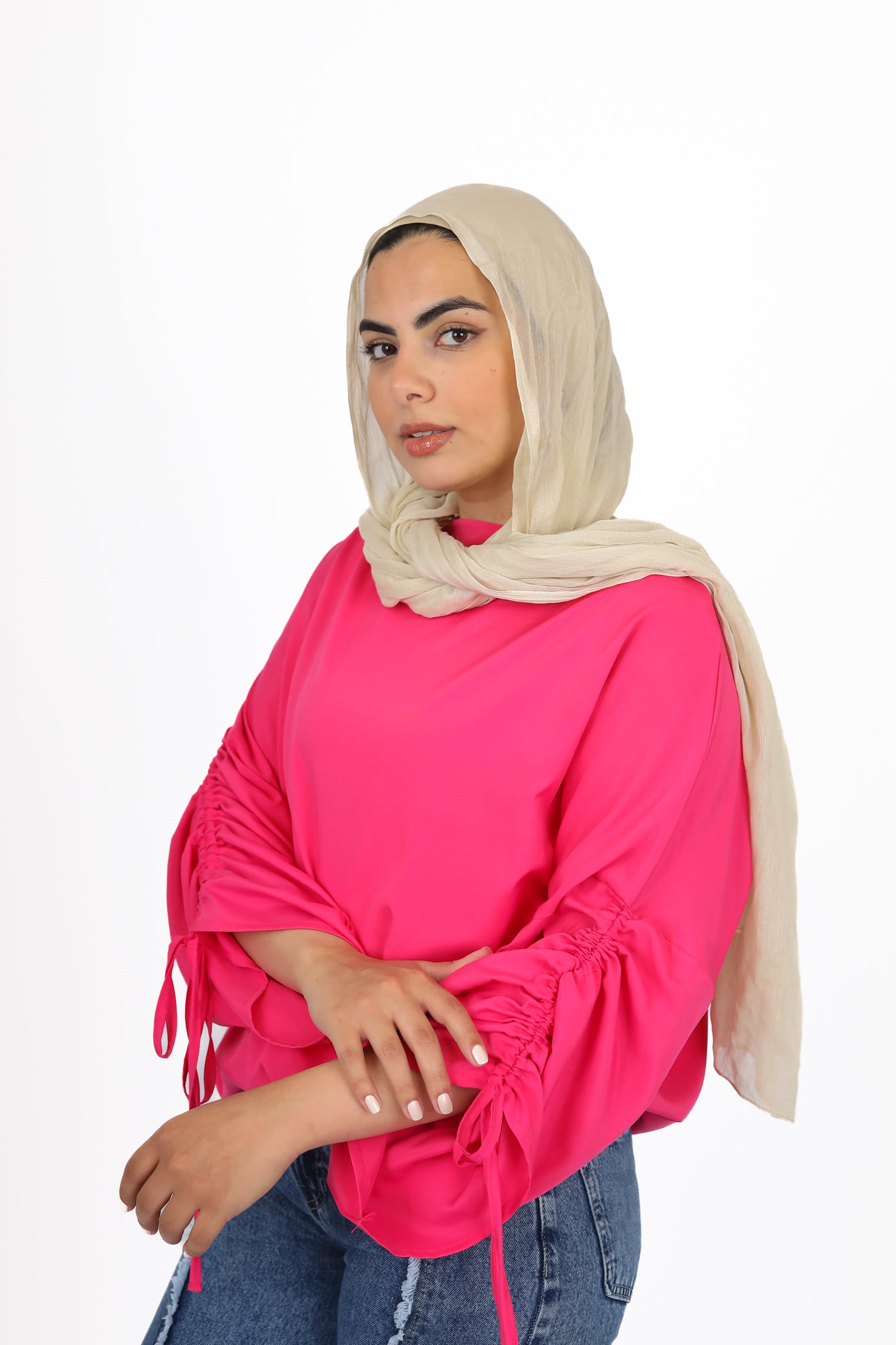 SUMMER SOFT BLOUSE WITH elastic ends