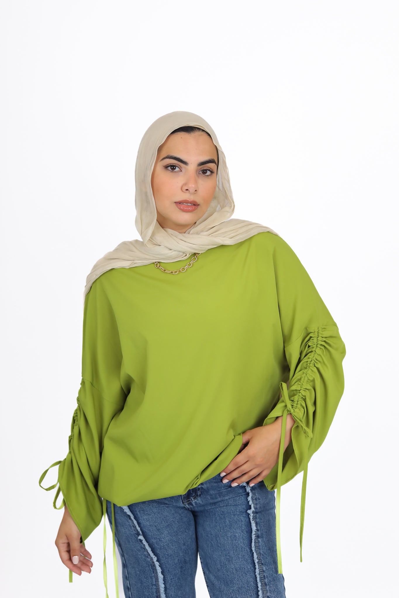 SUMMER SOFT BLOUSE WITH elastic ends