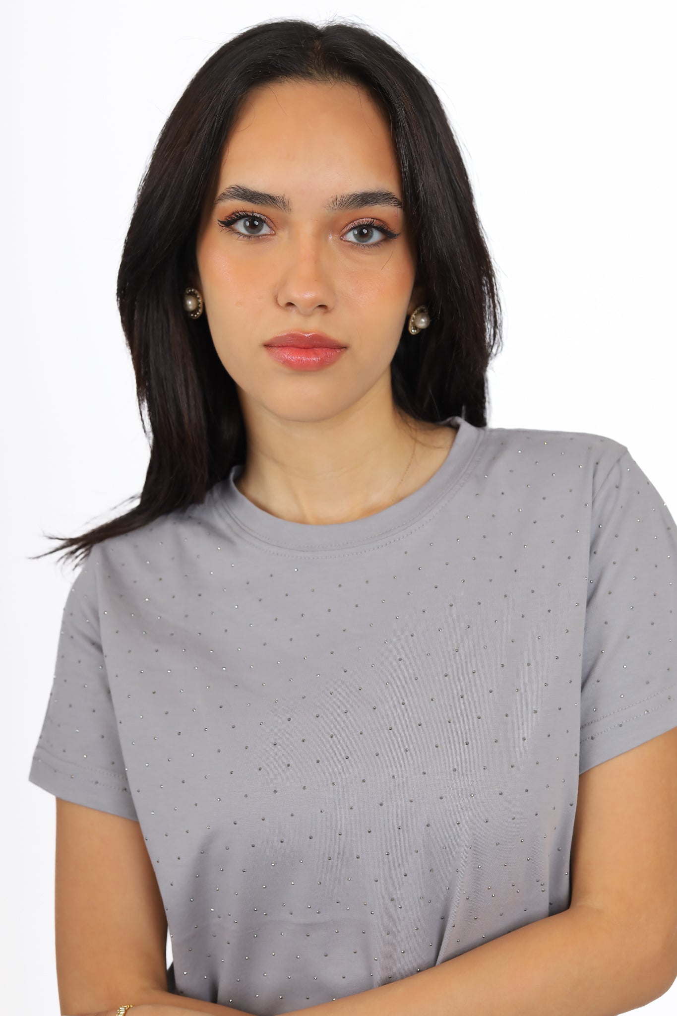 SHORT sleeveT-SHIRT WITH diamonds